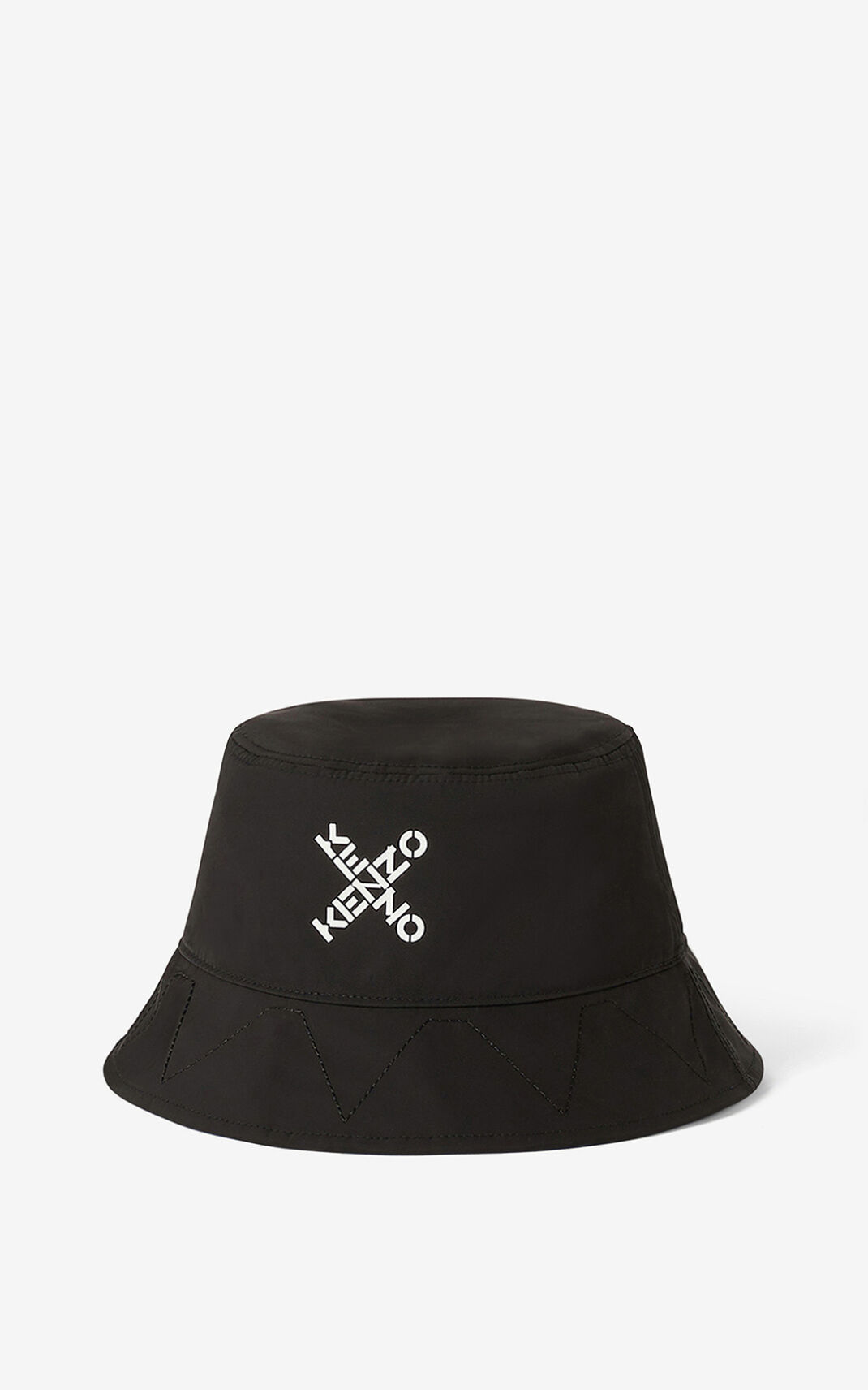 Kenzo Sport Little X Bucket Hat Black For Mens 2346ZXSNK